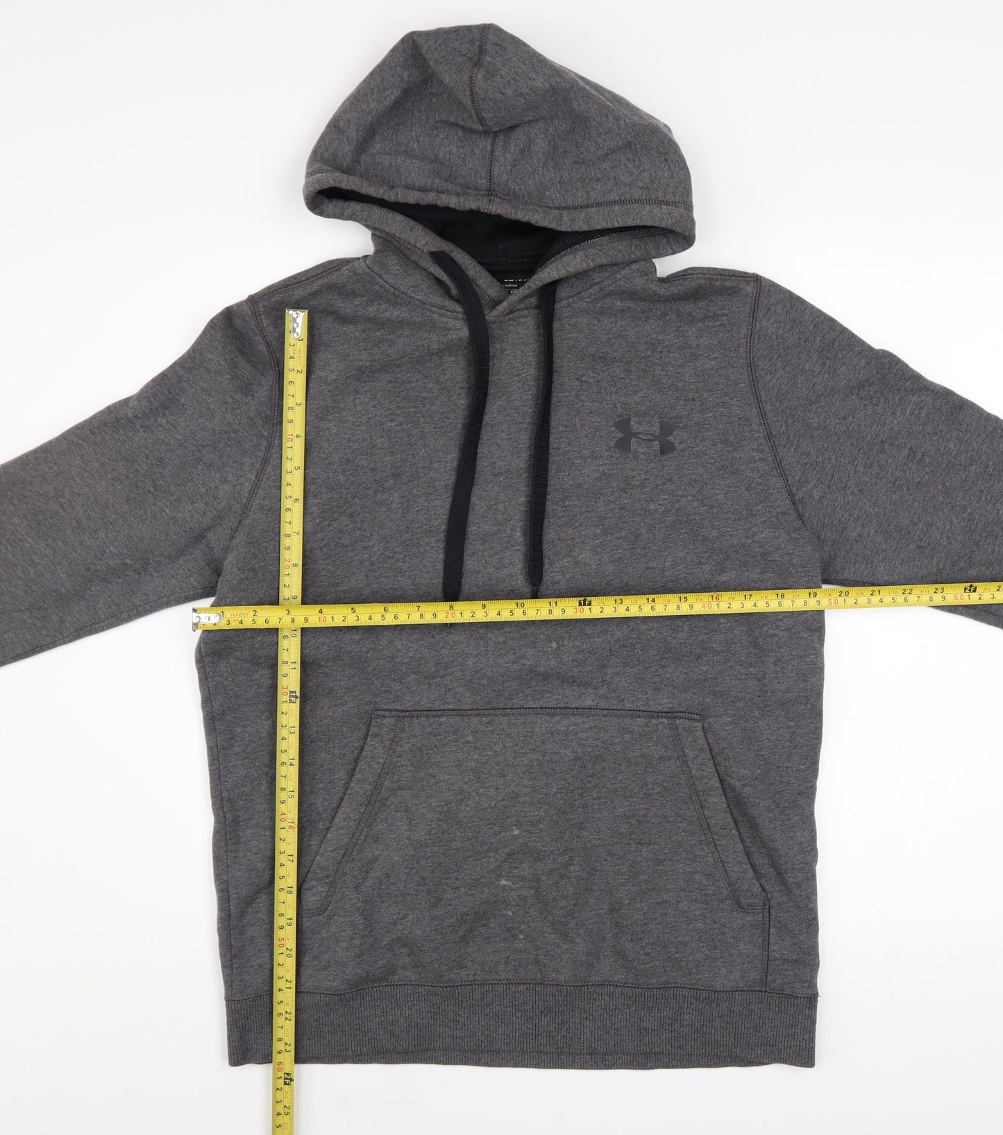 Mens UK Size S Under armour Grey Pullover Hoodie