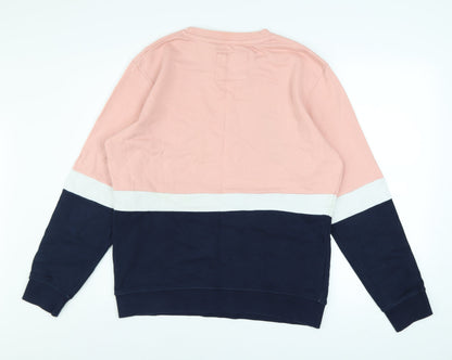Mens UK Size L Pull & Bear Multicoloured Pullover Sweatshirt
