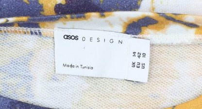 Womens UK Size 14 ASOS Design Multicoloured Pullover Sweatshirt