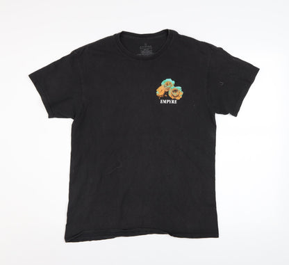 Empyre Men's Black Graphic Rose Print T-Shirt Size M