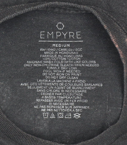 Empyre Men's Black Graphic Rose Print T-Shirt Size M