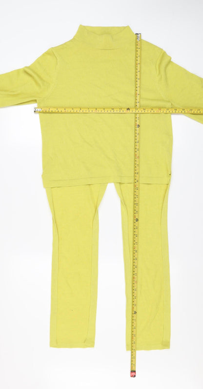 Marks and Spencer Women’s Yellow Roll Neck Jumper Size 6 Lightweight Knit