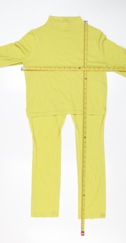 Marks and Spencer Women’s Yellow Roll Neck Jumper Size 6 Lightweight Knit