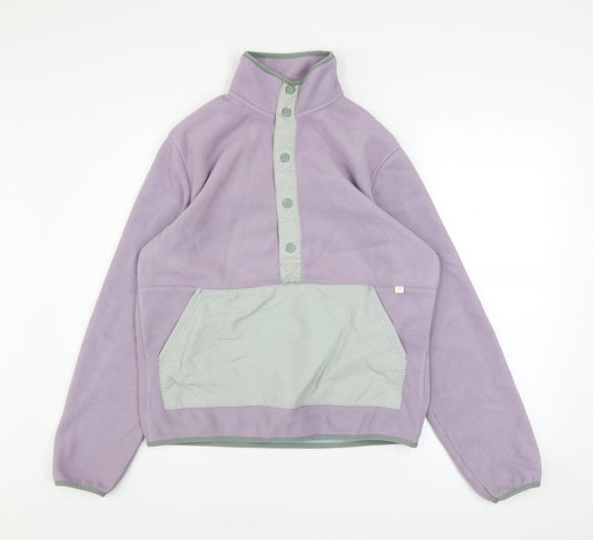 Mens UK Size S Farah Purple Henley Sweatshirt