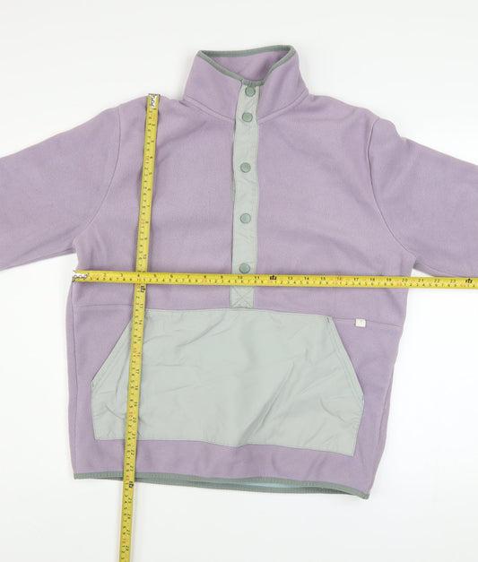 Mens UK Size S Farah Purple Henley Sweatshirt