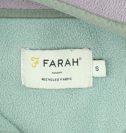 Mens UK Size S Farah Purple Henley Sweatshirt