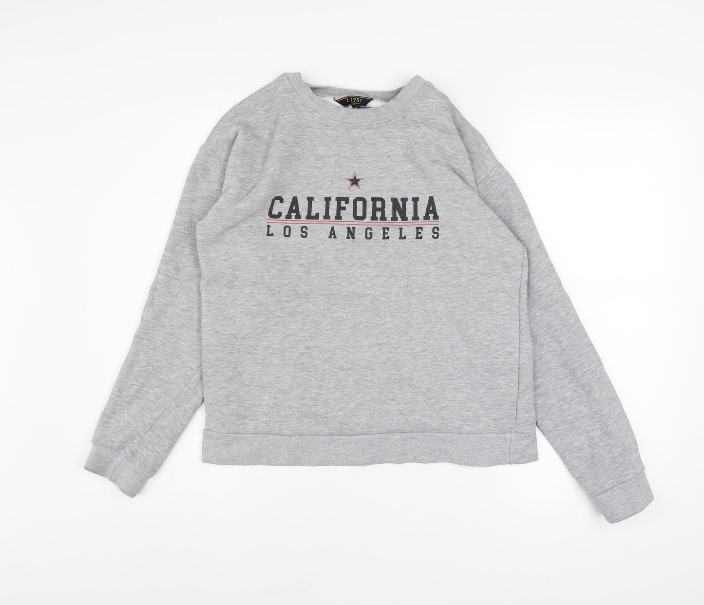 Womens UK Size M Lipsy Grey Pullover Sweatshirt