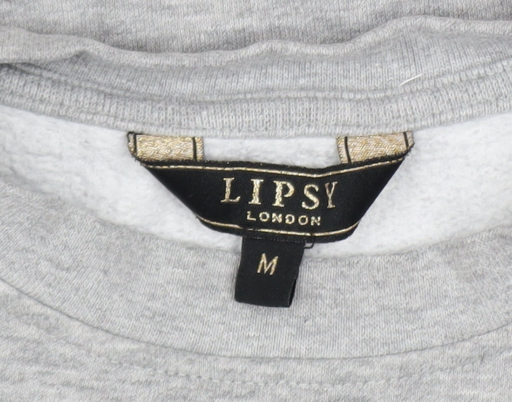Womens UK Size M Lipsy Grey Pullover Sweatshirt