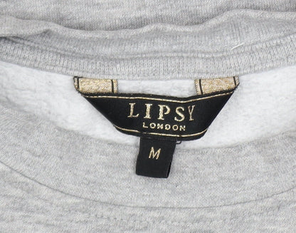 Womens UK Size M Lipsy Grey Pullover Sweatshirt