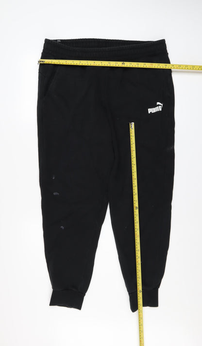 Mens UK Size XL PUMA Regular Fit Jogger Black Trousers