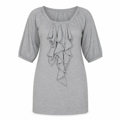 Coast Women Grey Size 14 Ruffle Front Shift Dress