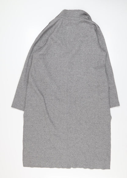 Esprit Womens Grey Wool Blend Long Overcoat Size M