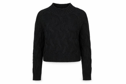 Banana Republic Womens Black XS Cable Knit Cotton Jumper
