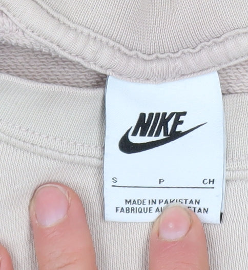 Womens UK Size S Nike Beige Pullover Sweatshirt