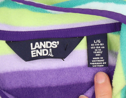 Teens UK Size L Lands' End Multicoloured Pullover Sweatshirt