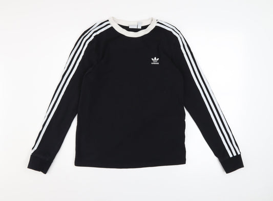 Womens UK Size 10 adidas Black Pullover Sweatshirt