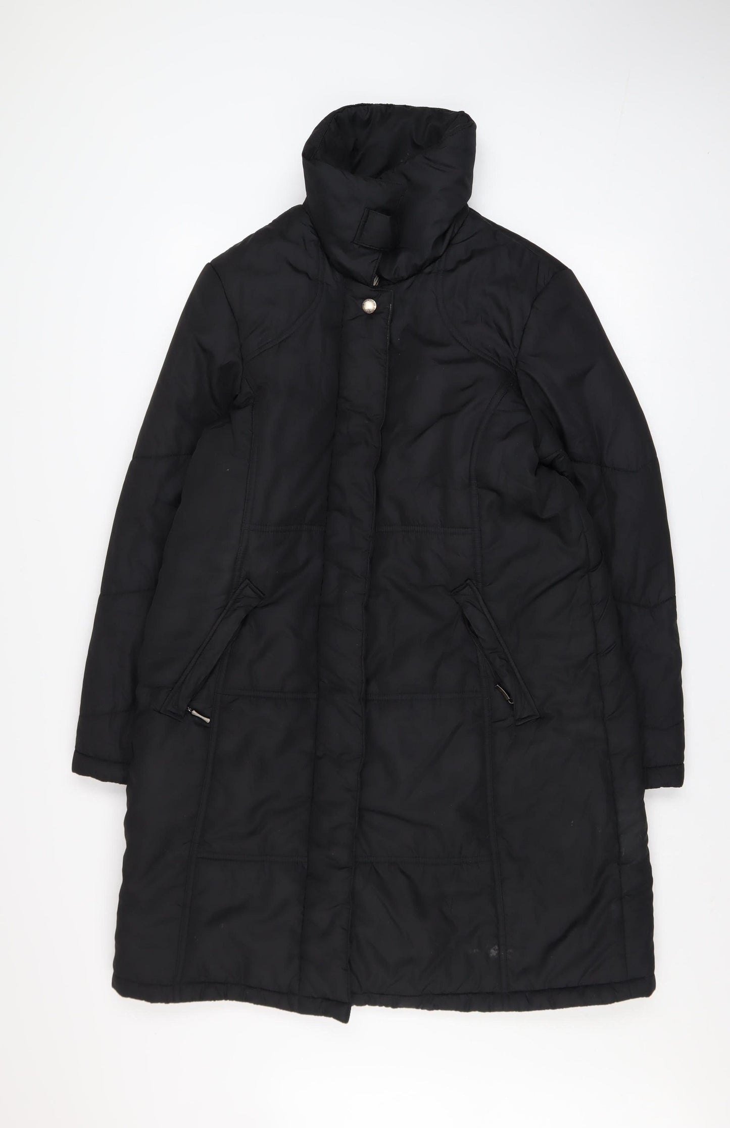Four Seasons Women's Black Long Puffer Coat Size M