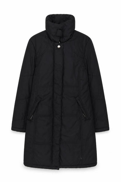Four Seasons Women's Black Long Puffer Coat Size M