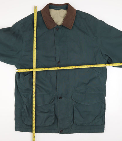 Mens UK Size L Marks and Spencer Green Overcoat