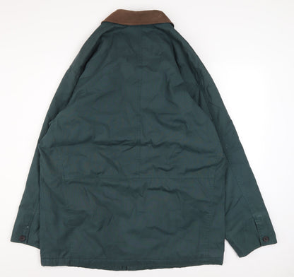 Mens UK Size L Marks and Spencer Green Overcoat