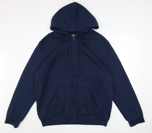 Mens UK Size XL Mountain Ridge Blue Full Zip Hoodie
