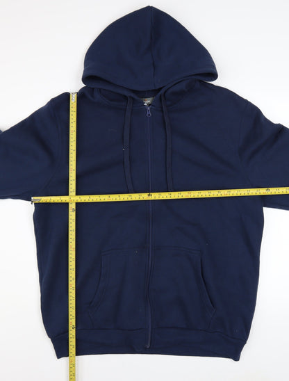Mens UK Size XL Mountain Ridge Blue Full Zip Hoodie