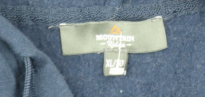 Mens UK Size XL Mountain Ridge Blue Full Zip Hoodie
