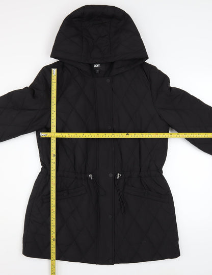 Womens UK Size M DKNY Black Puffer Jacket