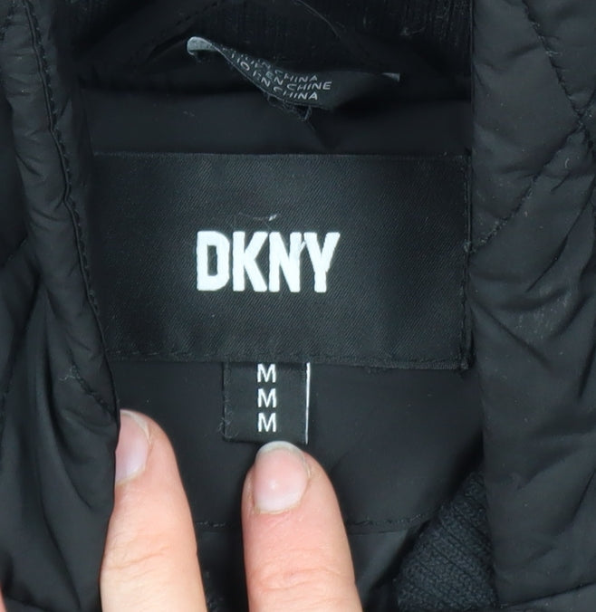 Womens UK Size M DKNY Black Puffer Jacket
