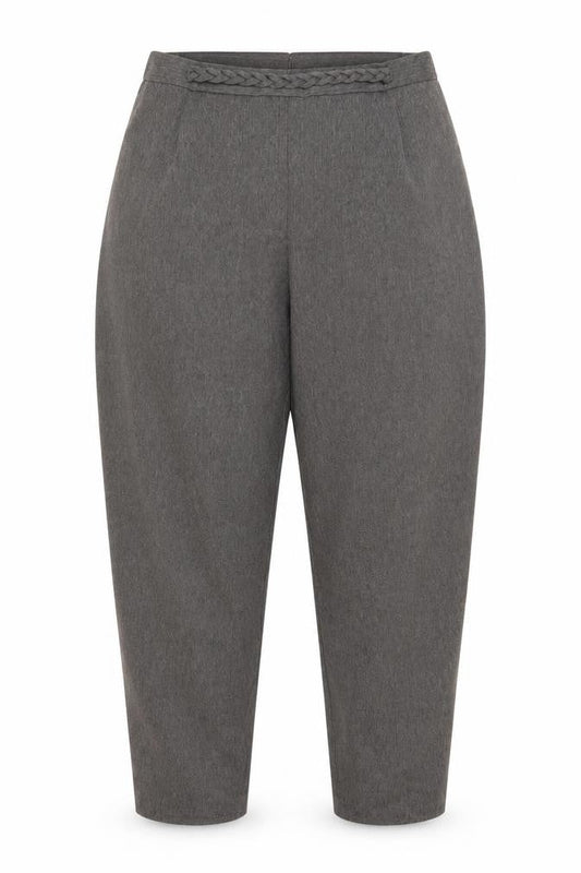 Berkertex Women’s Grey Herringbone Trousers Size 20 Straight Fit