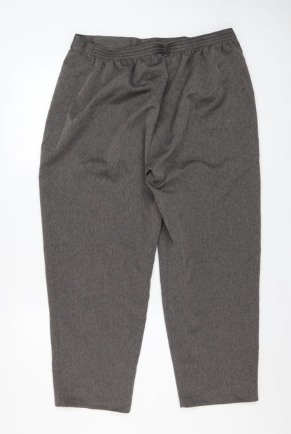 Berkertex Women’s Grey Herringbone Trousers Size 20 Straight Fit