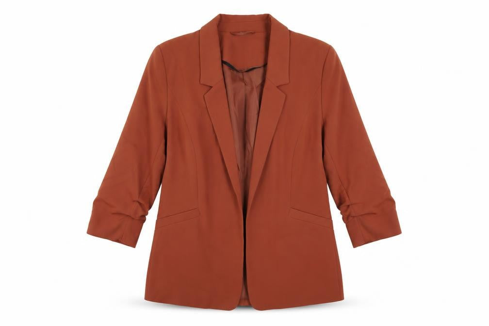 Dorothy Perkins Women’s Brown Blazer UK 12 3/4 Sleeve Lined Jacket