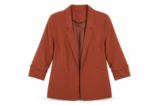 Dorothy Perkins Women’s Brown Blazer UK 12 3/4 Sleeve Lined Jacket