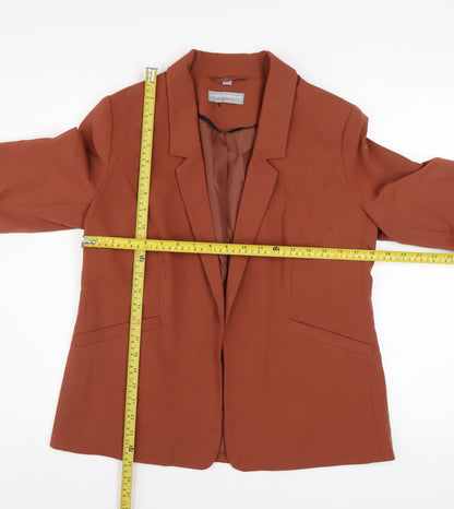 Dorothy Perkins Women’s Brown Blazer UK 12 3/4 Sleeve Lined Jacket