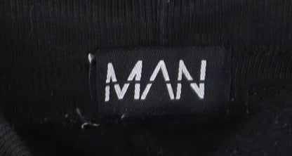 MAN Men's Black Colourblock Jogger Trousers XS Regular Fit