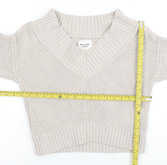 Womens UK Size XS Abercrombie & Fitch Beige Pullover Jumper