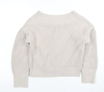 Womens UK Size XS Abercrombie & Fitch Beige Pullover Jumper