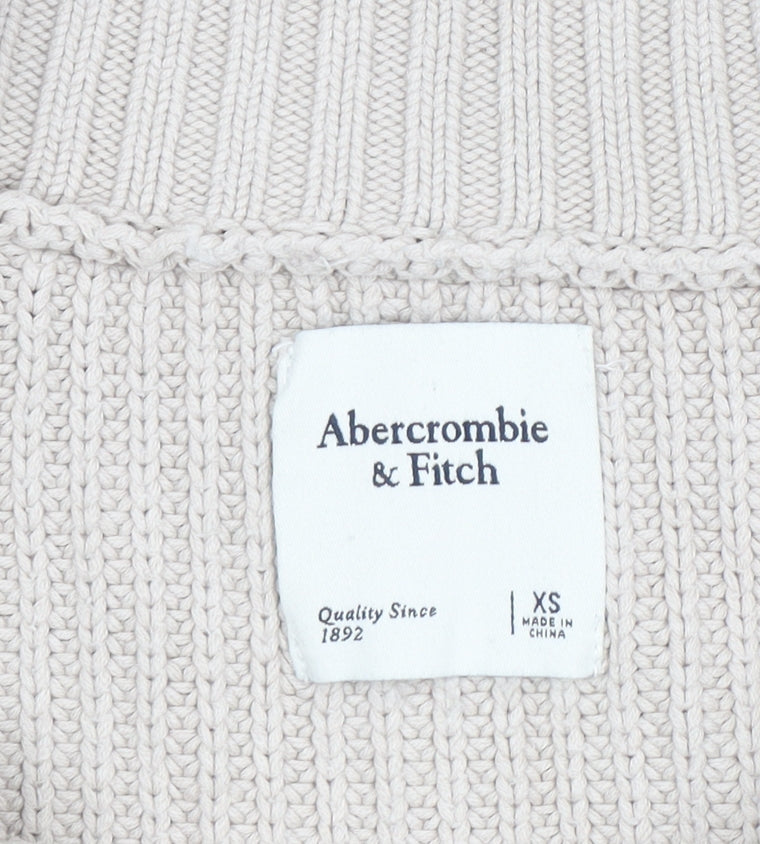 Womens UK Size XS Abercrombie & Fitch Beige Pullover Jumper
