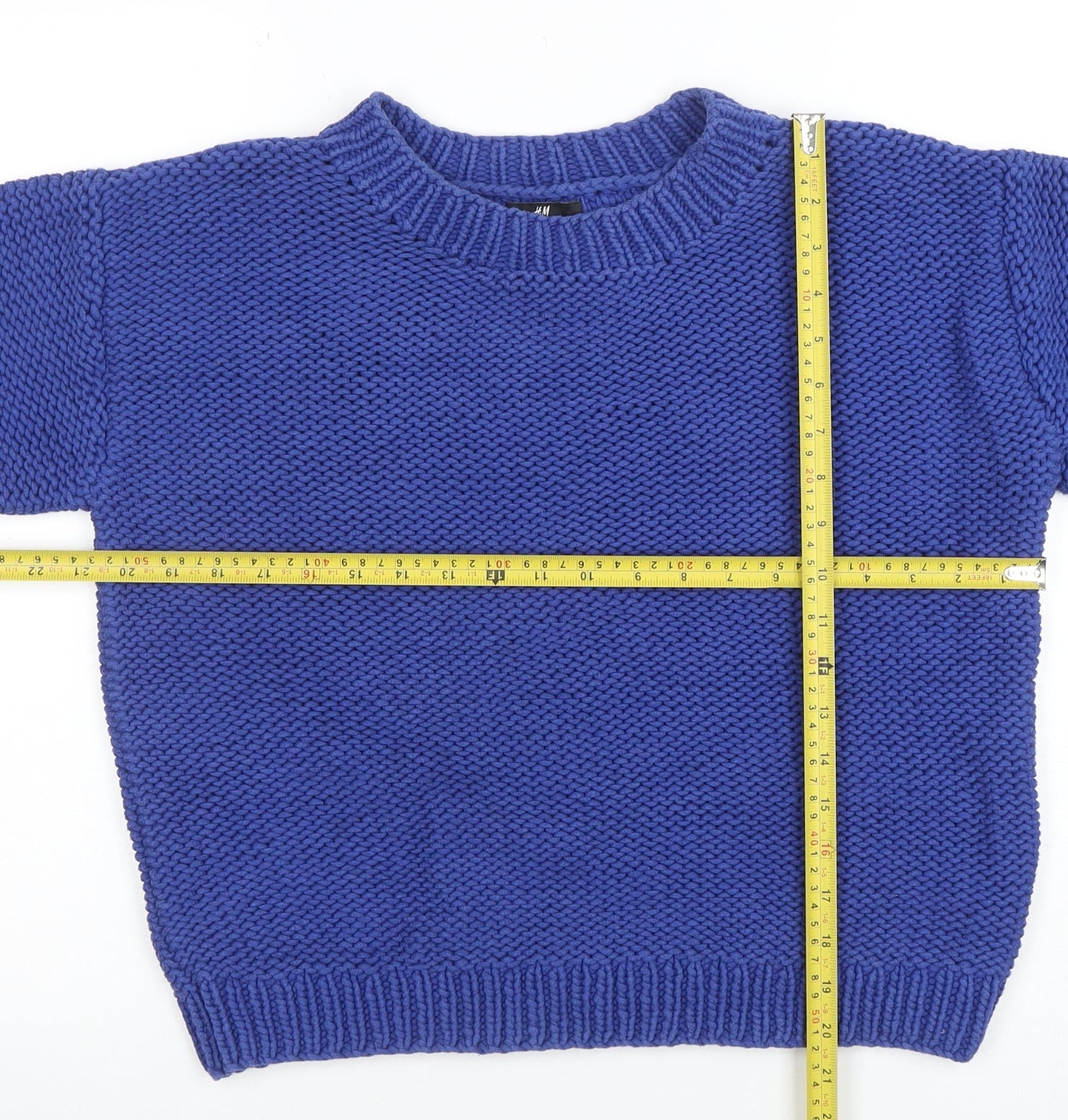 Womens UK Size 12 H&M Blue Pullover Jumper