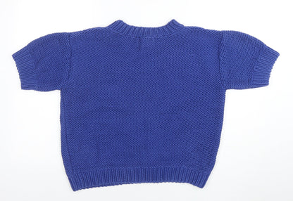 Womens UK Size 12 H&M Blue Pullover Jumper