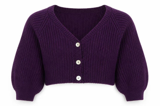 Womens UK Size L Nasty Gal Purple Cardigan Jumper