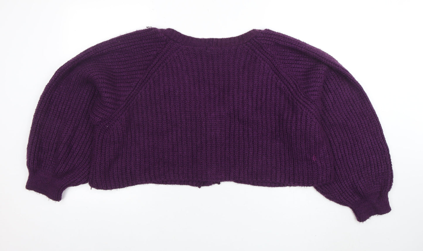 Womens UK Size L Nasty Gal Purple Cardigan Jumper