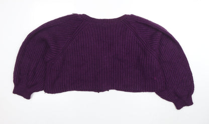 Womens UK Size L Nasty Gal Purple Cardigan Jumper