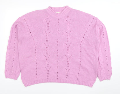 Womens UK Size L Per Una Pink Pullover Jumper
