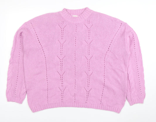 Womens UK Size L Per Una Pink Pullover Jumper