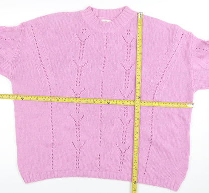 Womens UK Size L Per Una Pink Pullover Jumper