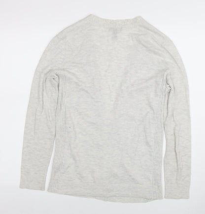 GAP Women's Grey Cotton Blend Open Front Cardigan XS