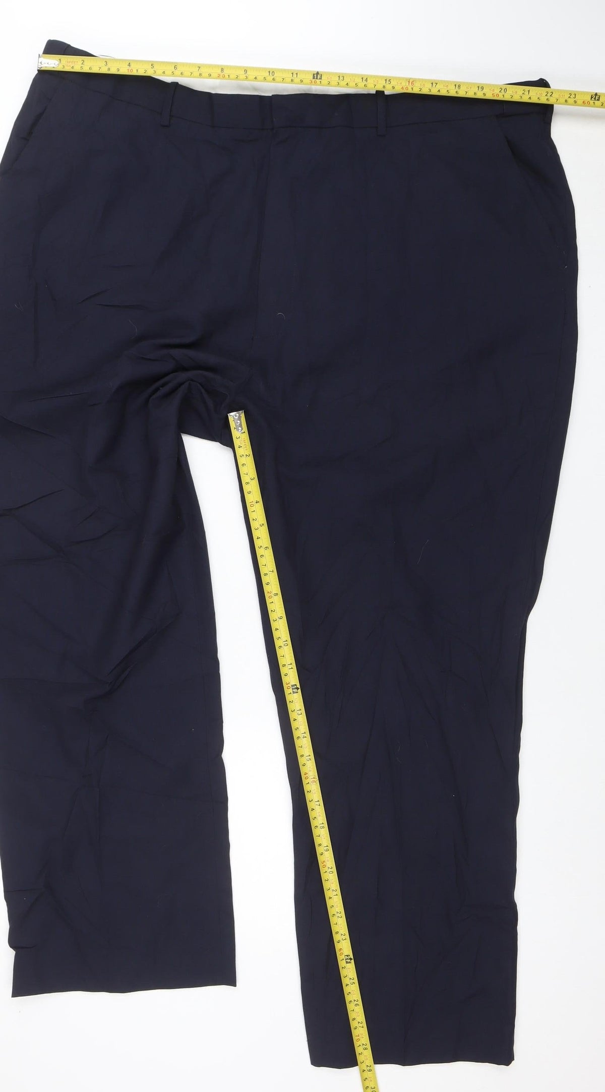 Chums Men's Blue 46W 29L Regular Fit Polyester Blend Trousers