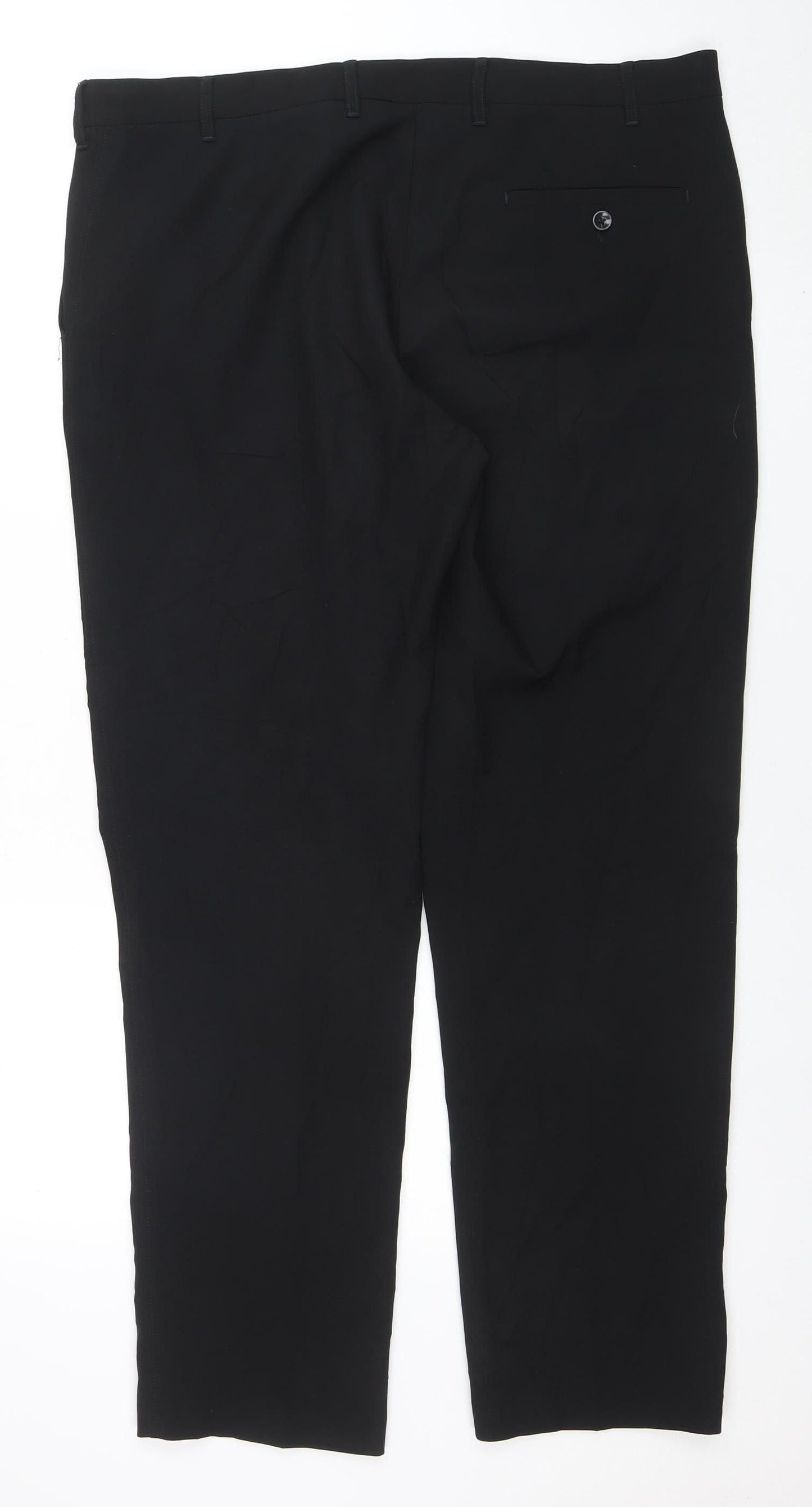 Mens UK Size 38 Marks and Spencer Slim Fit Dress Pants Black Trousers
