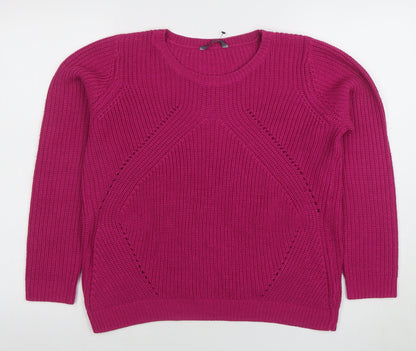 Womens UK Size 14 BHS Pink Pullover Jumper